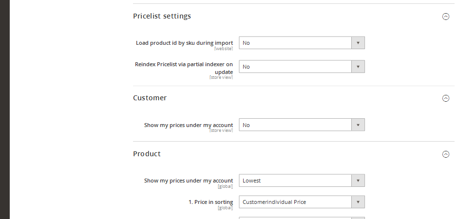 Pricesystem Configuration 3