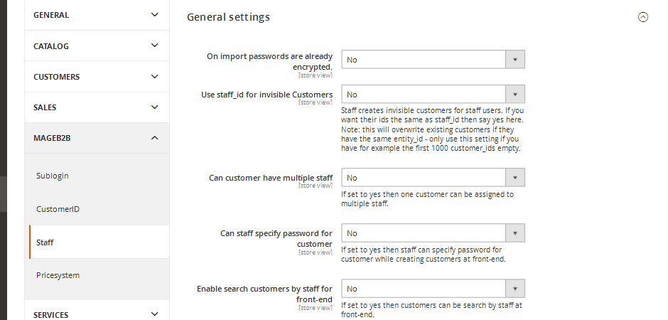 Admin - Staff Configuration 1