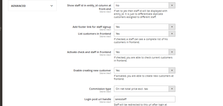 Admin - Staff Configuration 2