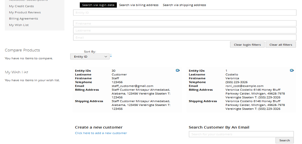 Frontend - Staff dashboard